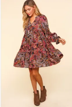 Paisley Babydoll Dress