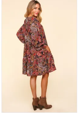 Paisley Babydoll Dress