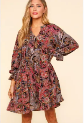 Paisley Babydoll Dress