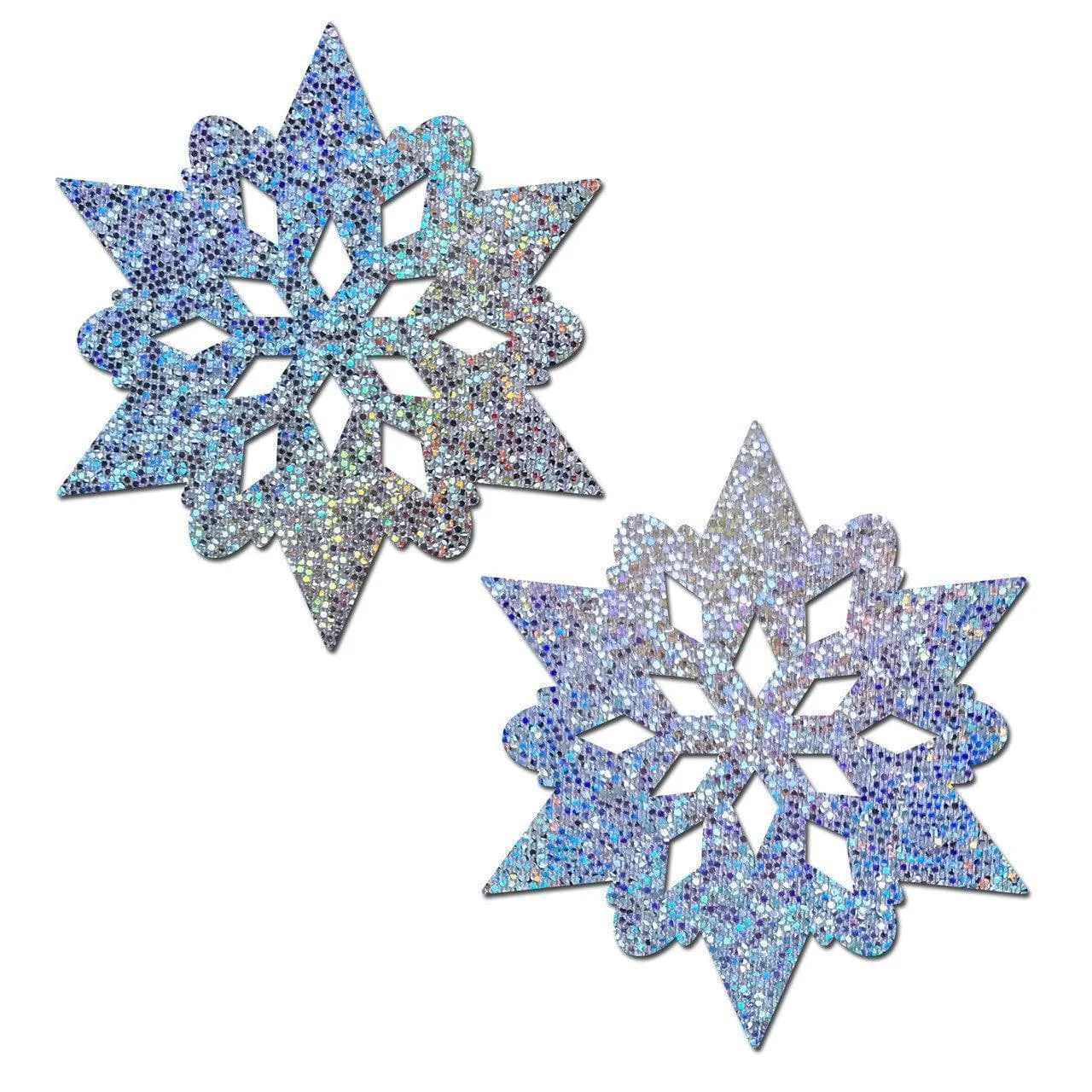 Pastease Silver Glitter Snowflakes Nipple Pasties