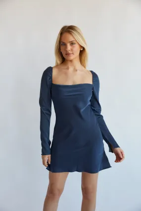 Raven Open Back Long Sleeve Mini Dress