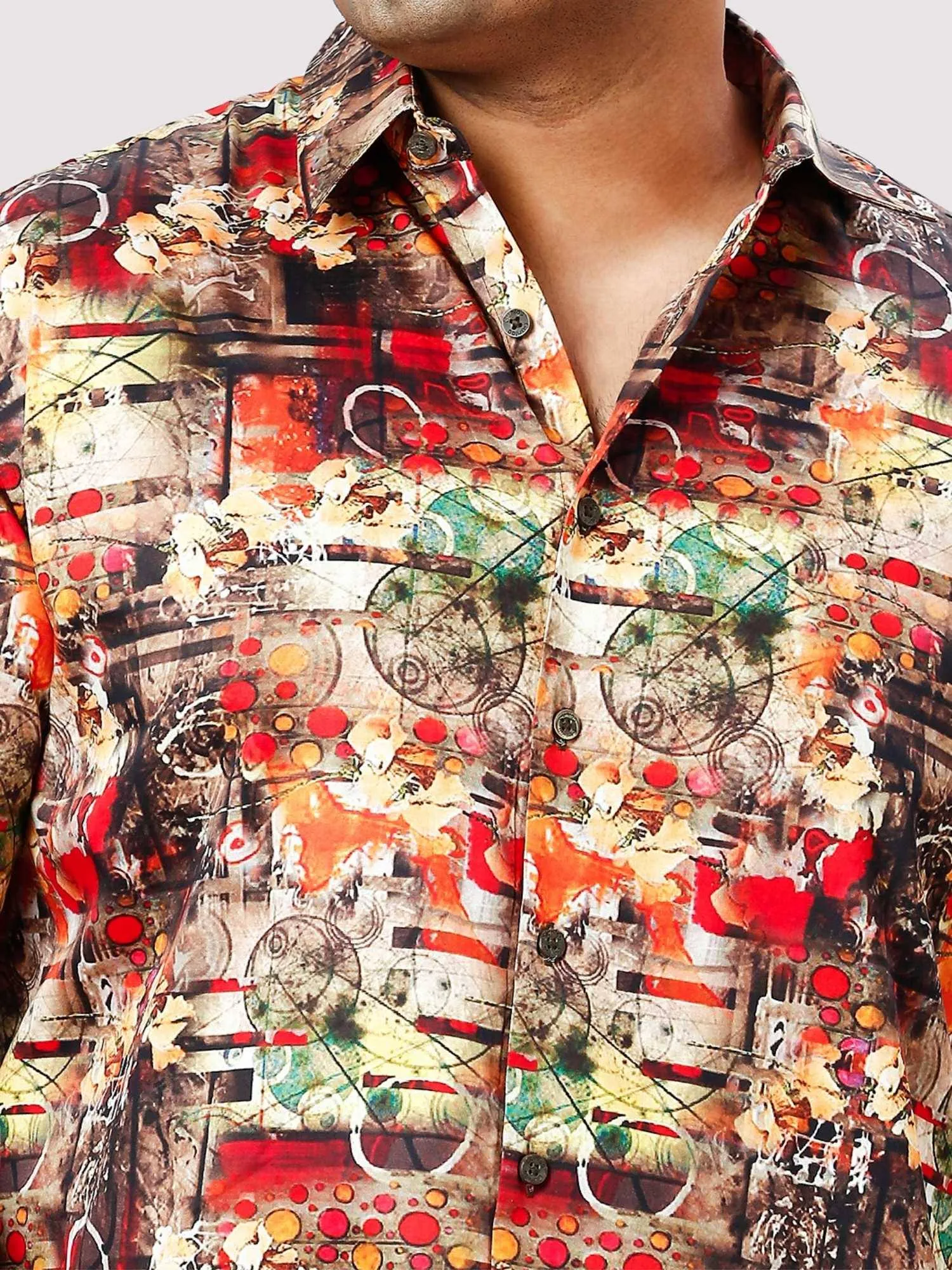 Rodeo Tone Digital Printed Half Sleeve Shirt Men's Plus Size