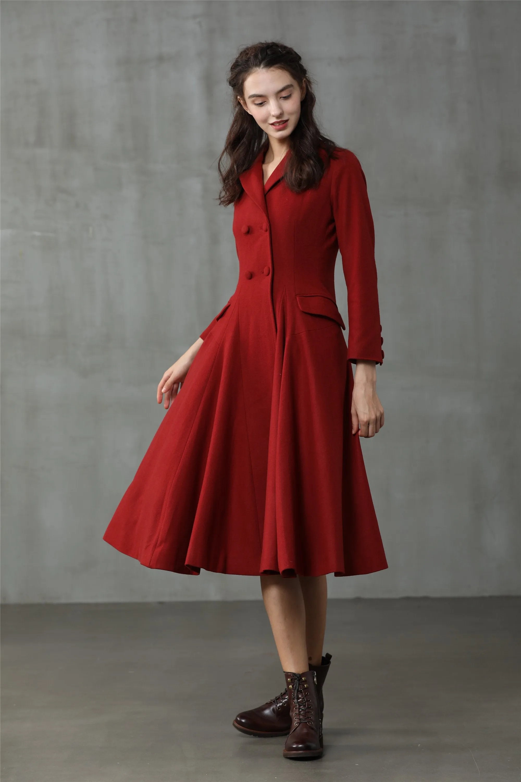 Roman Holiday 2020 | Red Wool Coat Jacket