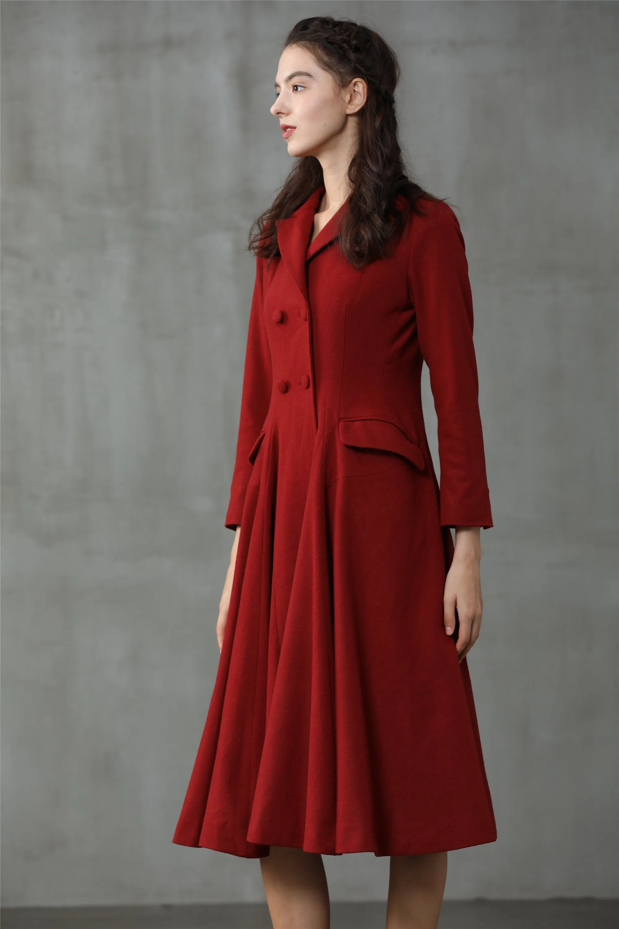 Roman Holiday 2020 | Red Wool Coat Jacket