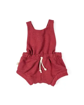 romper shortie - crimson