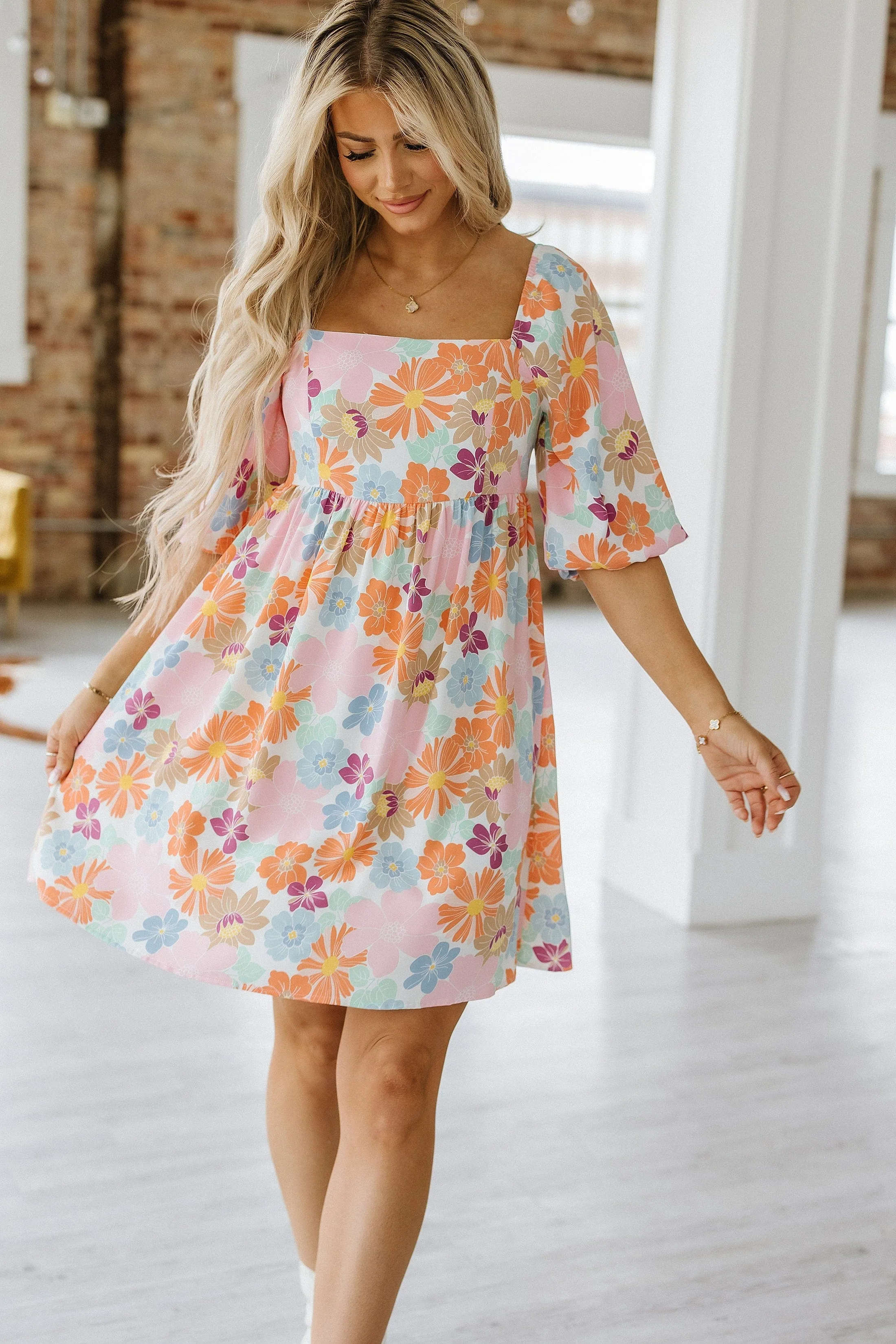 SALE - Brooke Square Neck Babydoll Dress | S-XL