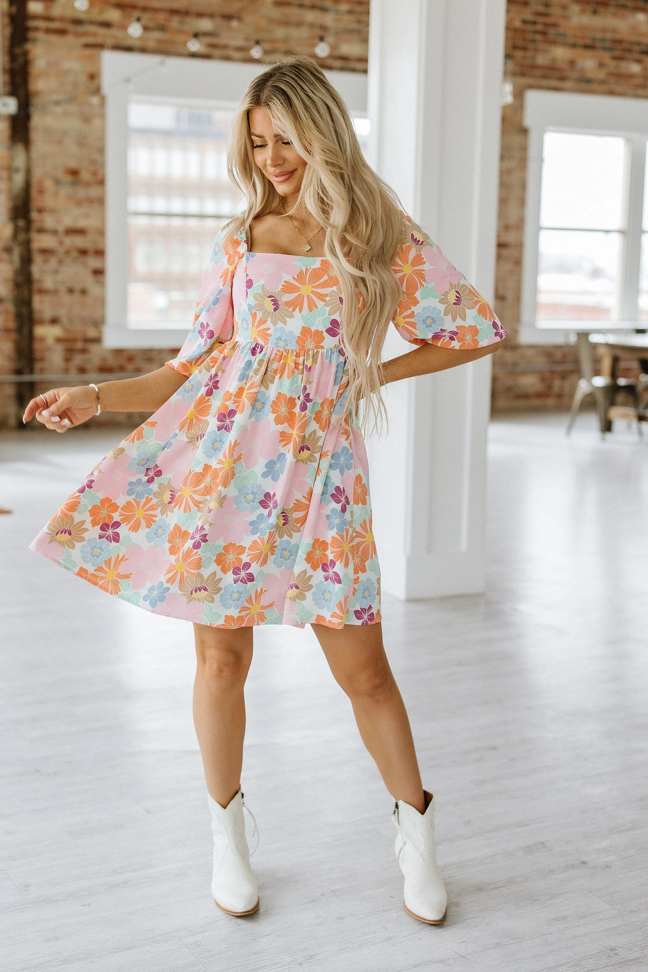 SALE - Brooke Square Neck Babydoll Dress | S-XL