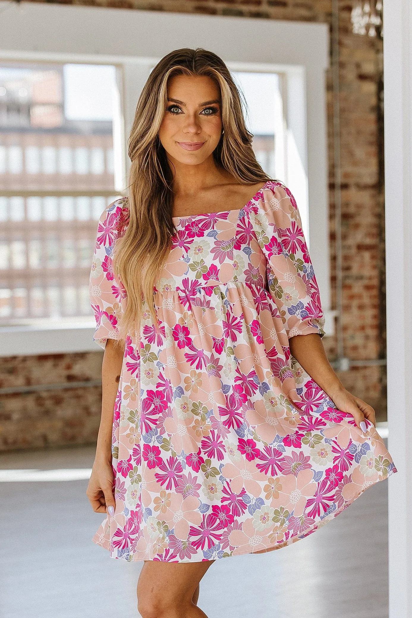 SALE - Brooke Square Neck Babydoll Dress | S-XL