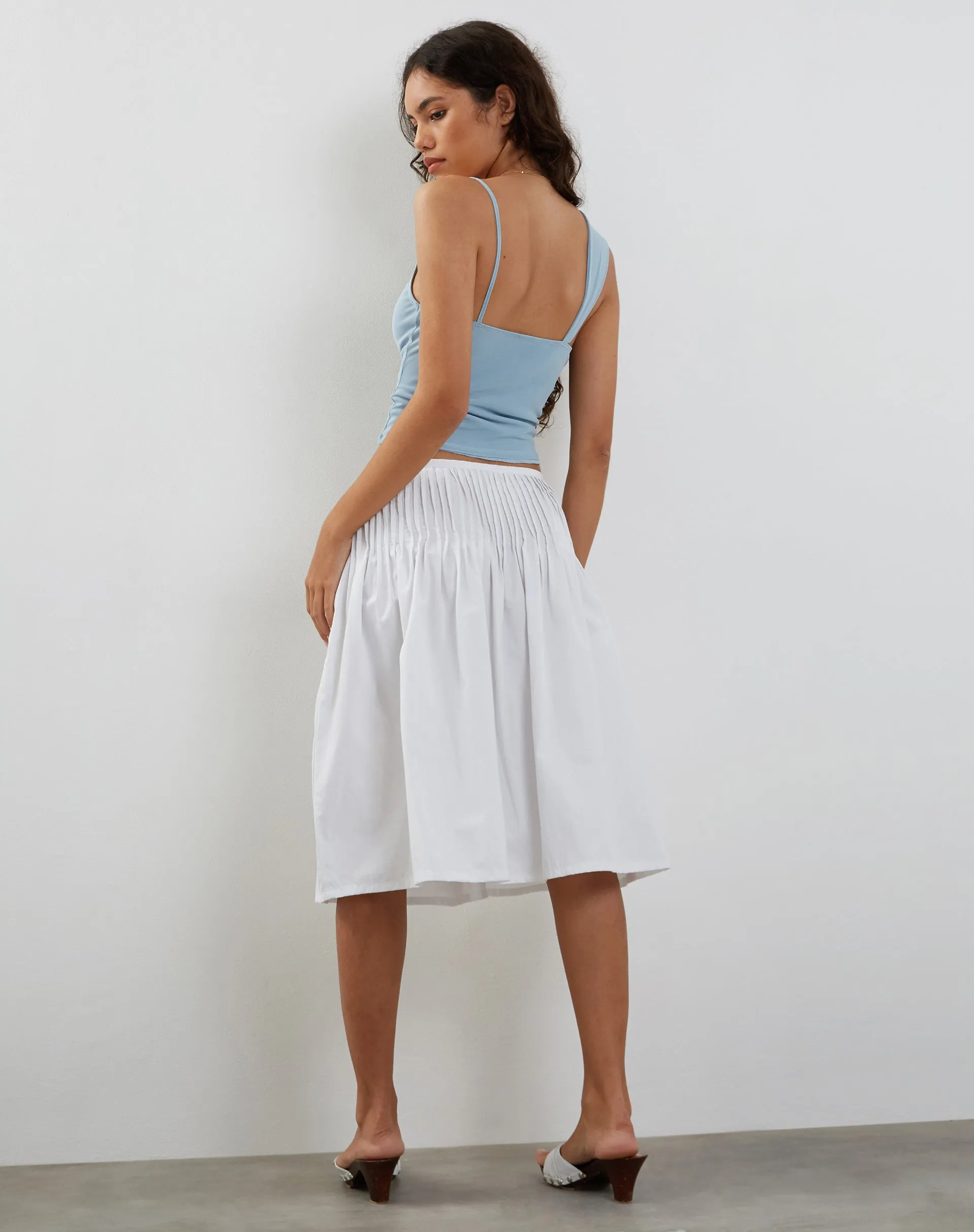 Sambu Mesh Vest Top in Pastel Blue