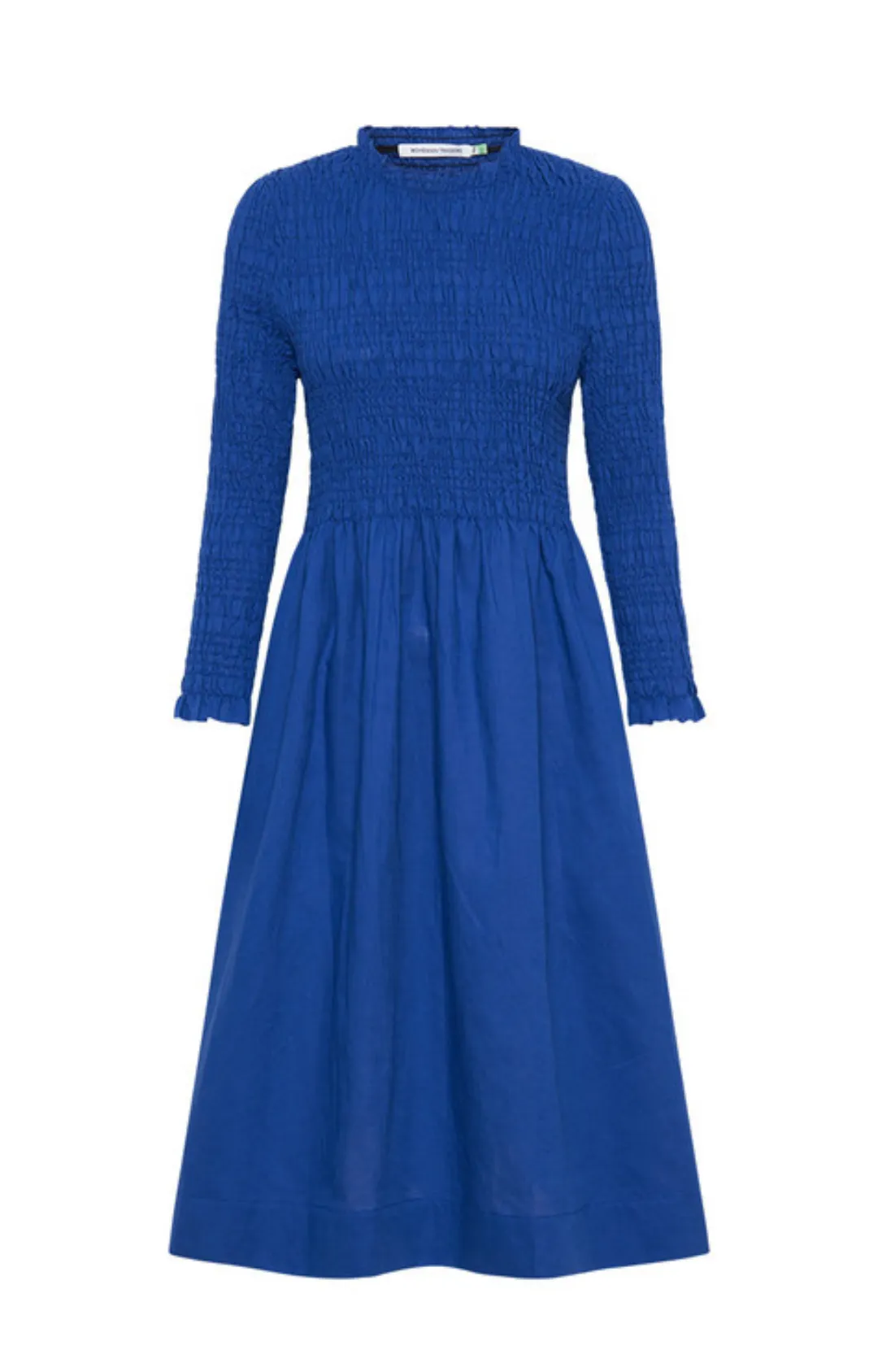 Shirred Midi Dress - Cobalt Blue