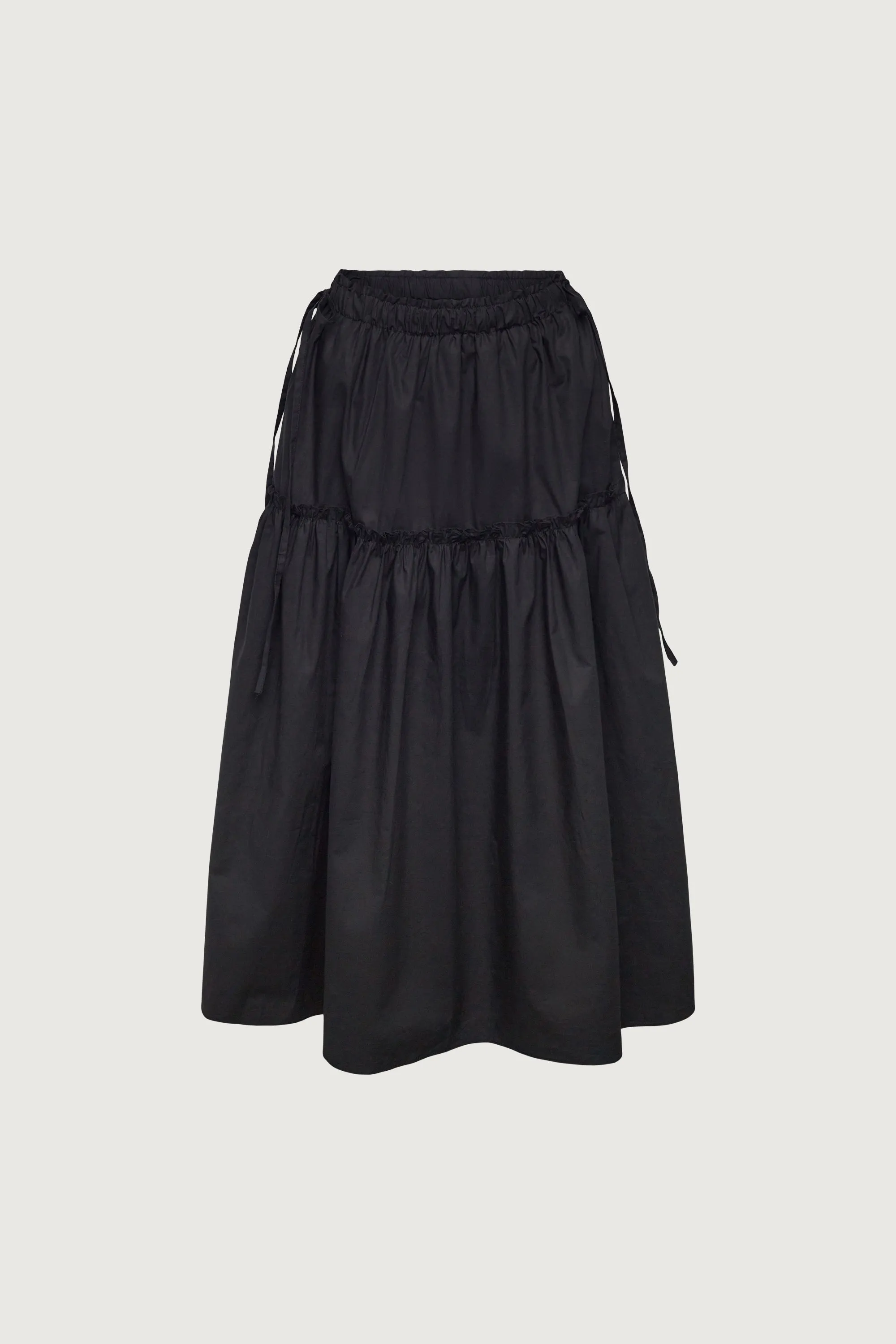 SIDE TIE TIERED SKIRT