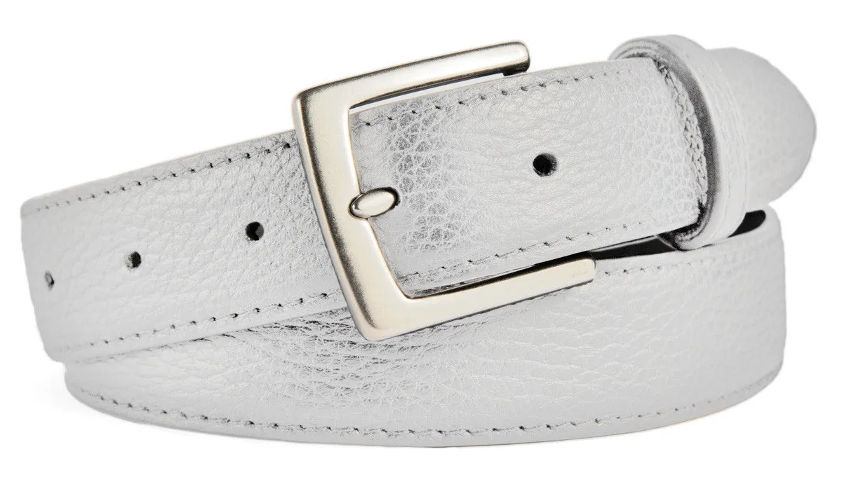 Signature Belt, (1.25") Brushed Silver Buckle