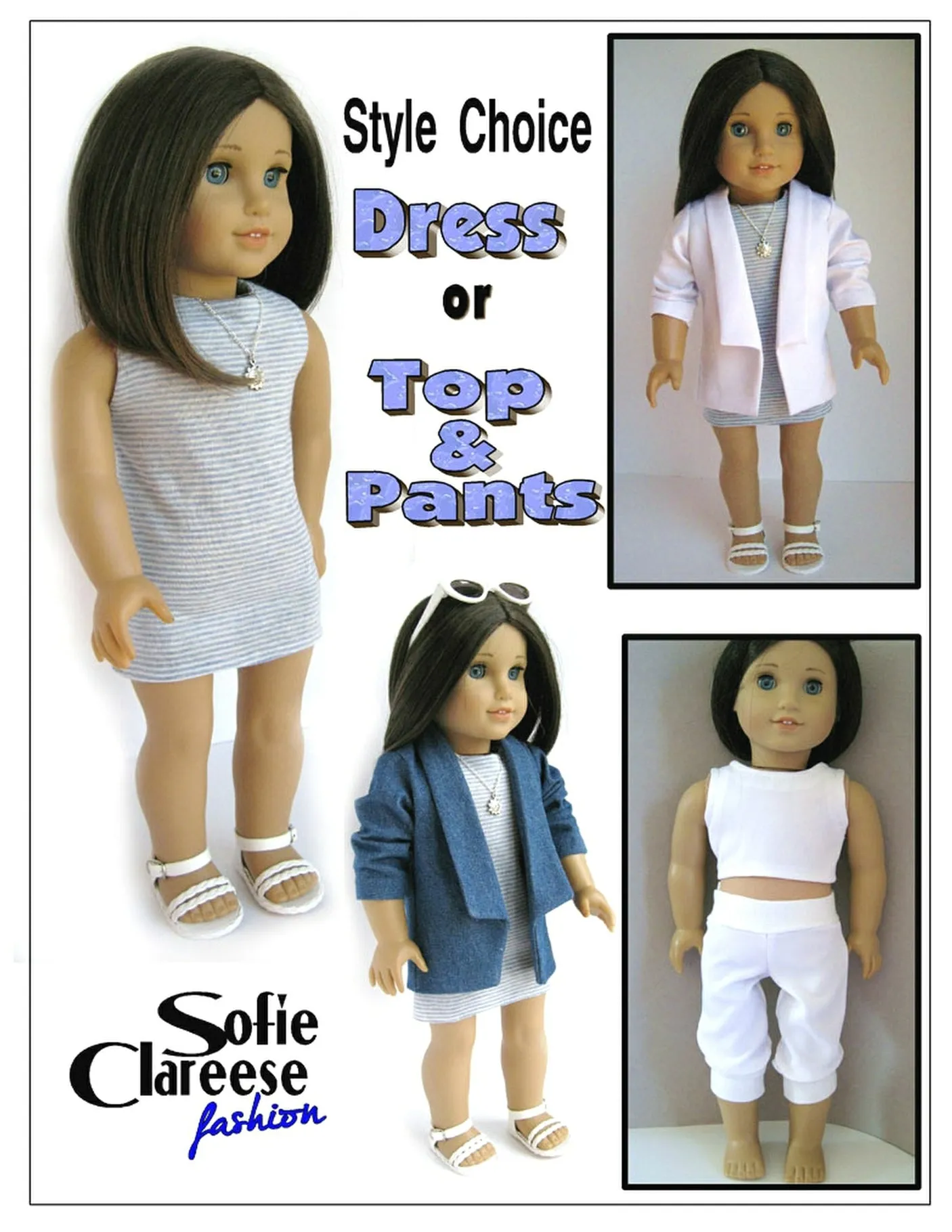 Sofie's Tuxedo Blazer Weekend Set 18 Inch Doll Sewing Pattern