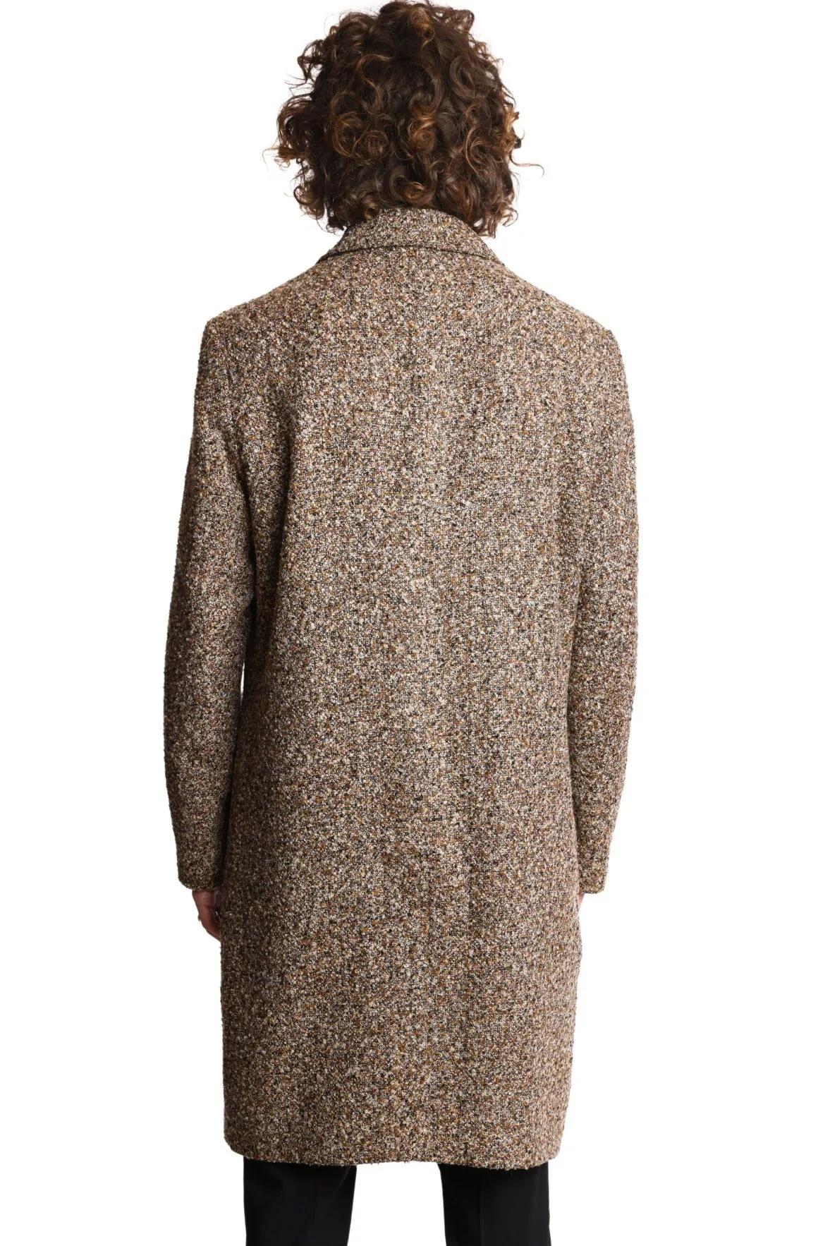 The Big Boy Overcoat - slim - Brown Boucle