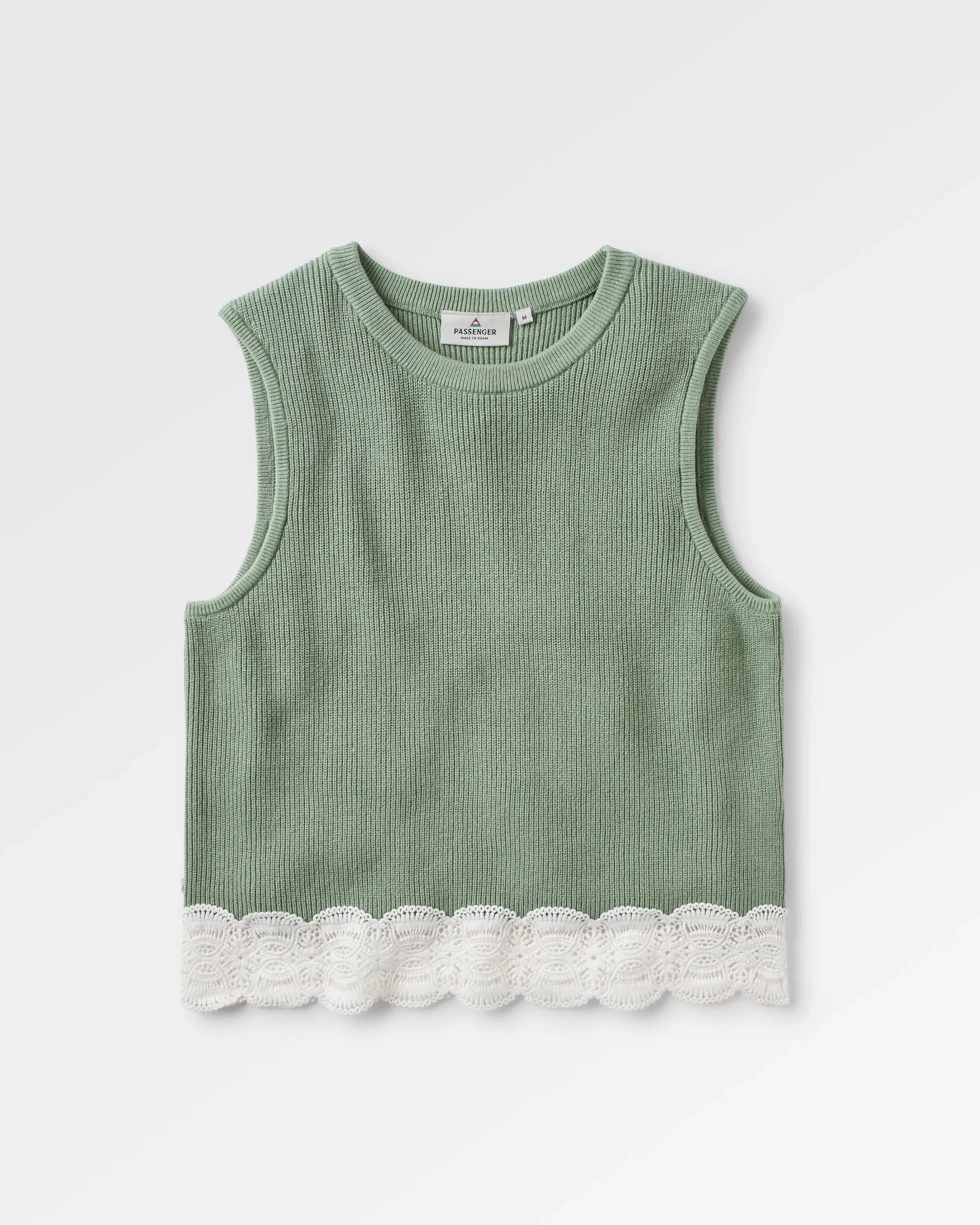 Vintage Organic Knitted Vest - Pistachio