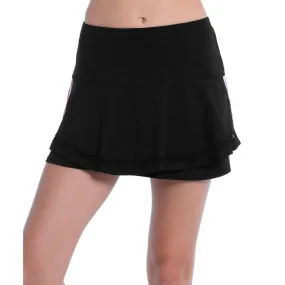 Women's Long Icon Flip Tennis Skort Black