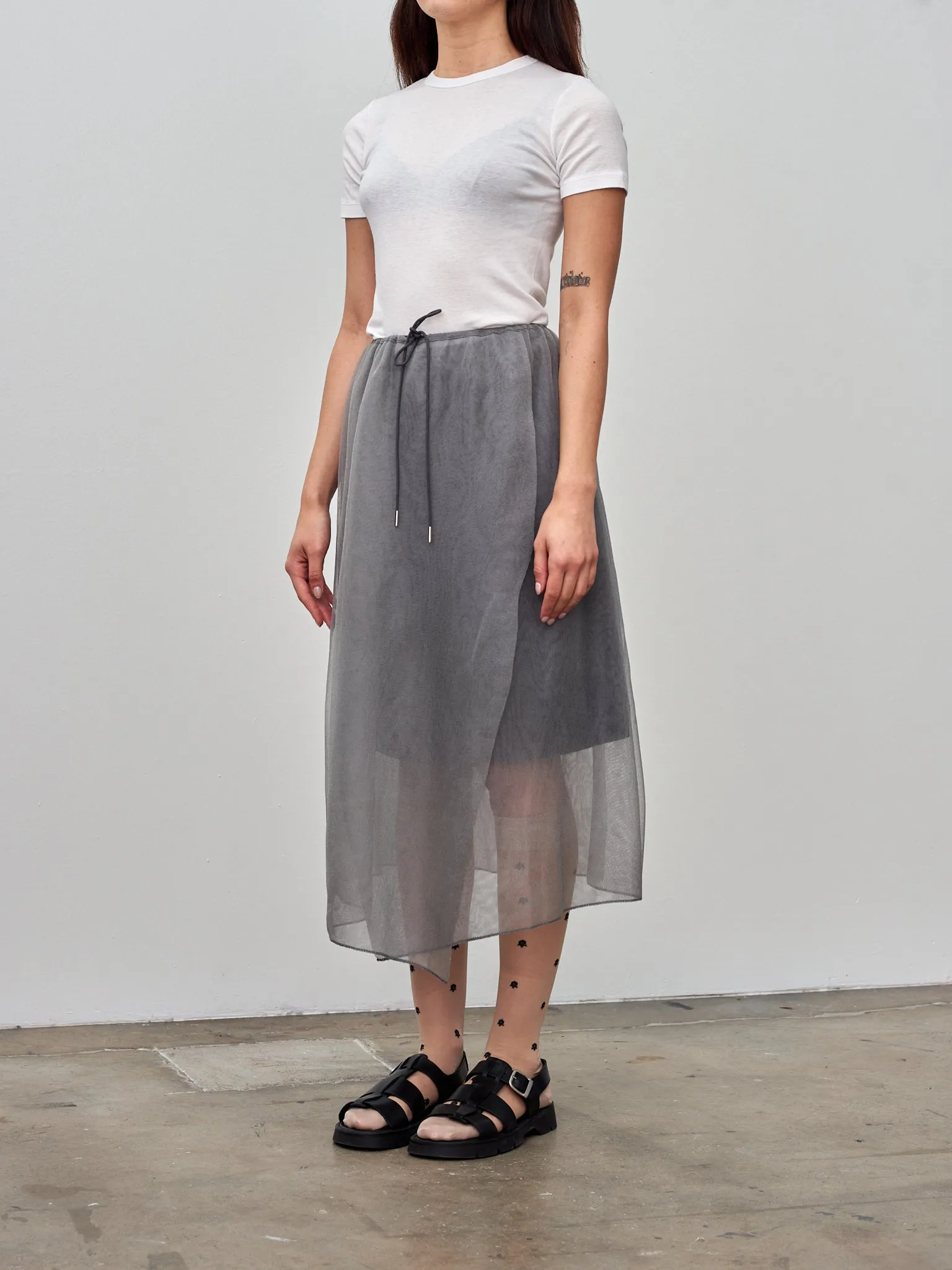 Yarn Knit Skirt - Gray