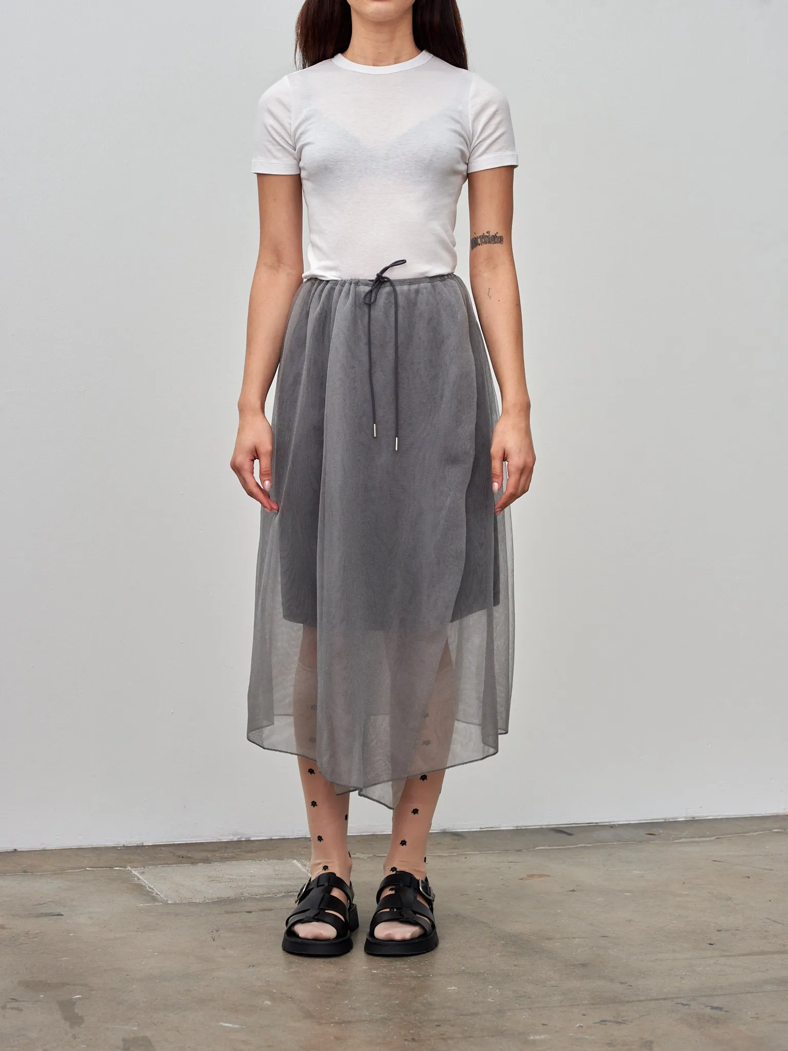 Yarn Knit Skirt - Gray